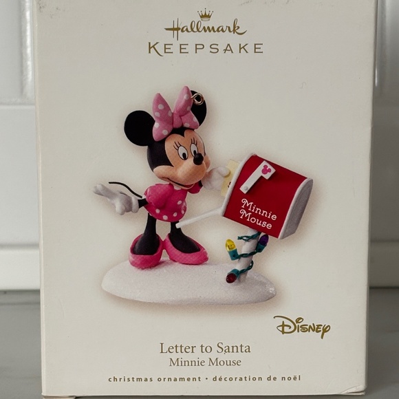 NEW! Disney Minnie Mouse "Letters to Santa" Christmas Ornament Hallmark 2008 - Picture 1 of 8
